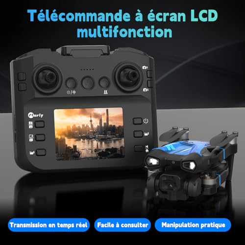 Morlyrctooy M18LCD Drone Objectif Réglable Usage Débutants Scene Volage