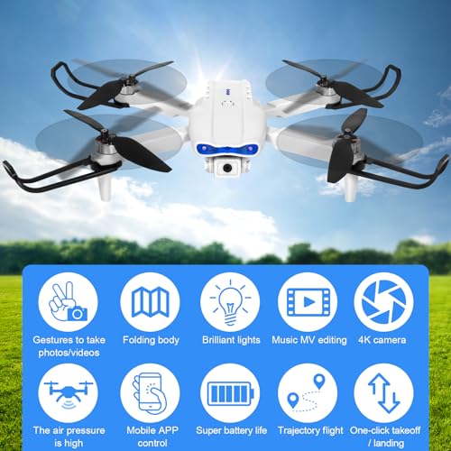 Drone pour Enfant 1080P HD Caméra, Quadrirotor FPV WiFi Télécommandé, Mode sans Tête, 360° Flips et Maintien d'Altitude,
